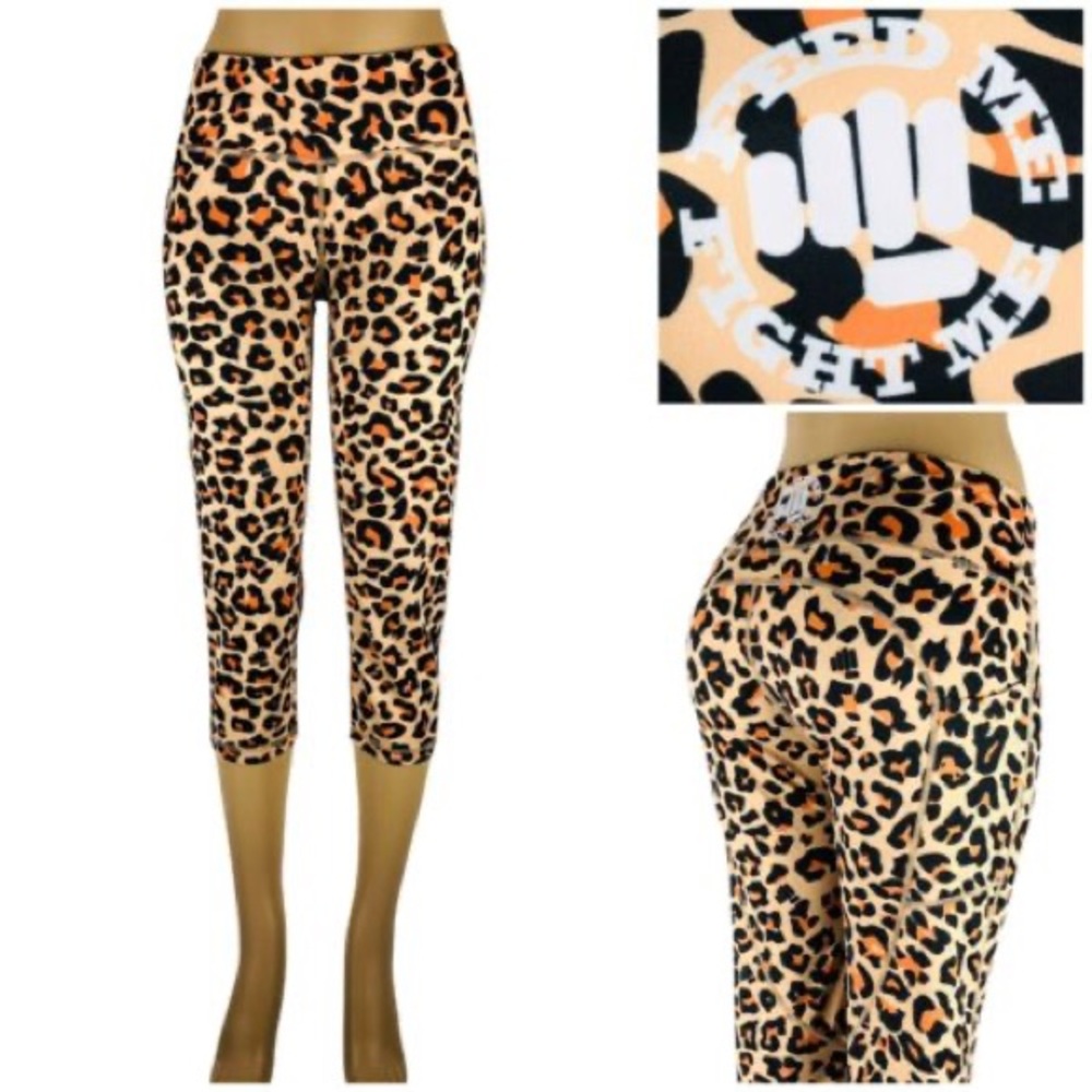 Feed me fight me yoga pants